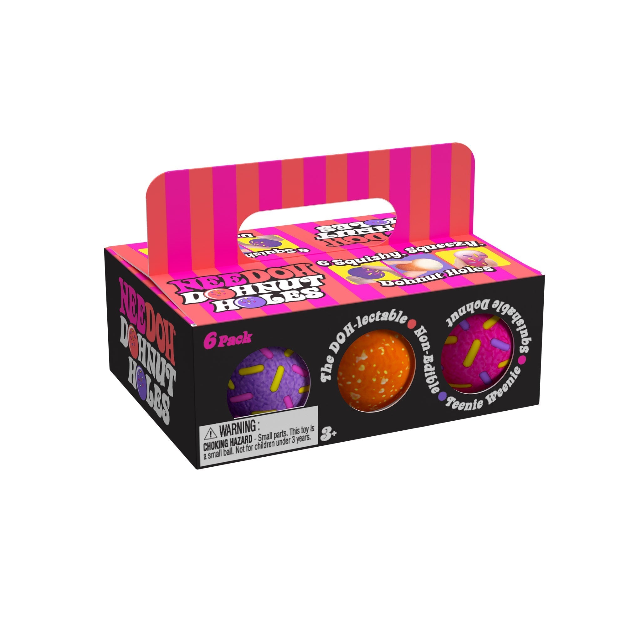 Portable Teenie NeeDoh Dohnut Holes | Select Prairie Summit - Mini Groovy Glob Portable Stress Toy Set Detail