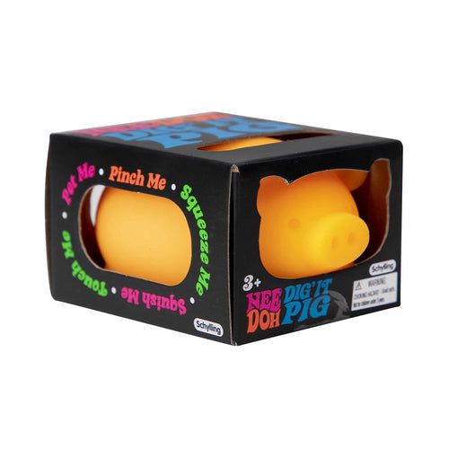 Animal-Shaped NeeDoh Dig’ It Pig | Select Velvet Canopy - Dino Character Malt-Gel Filled Sensory Glob Detail