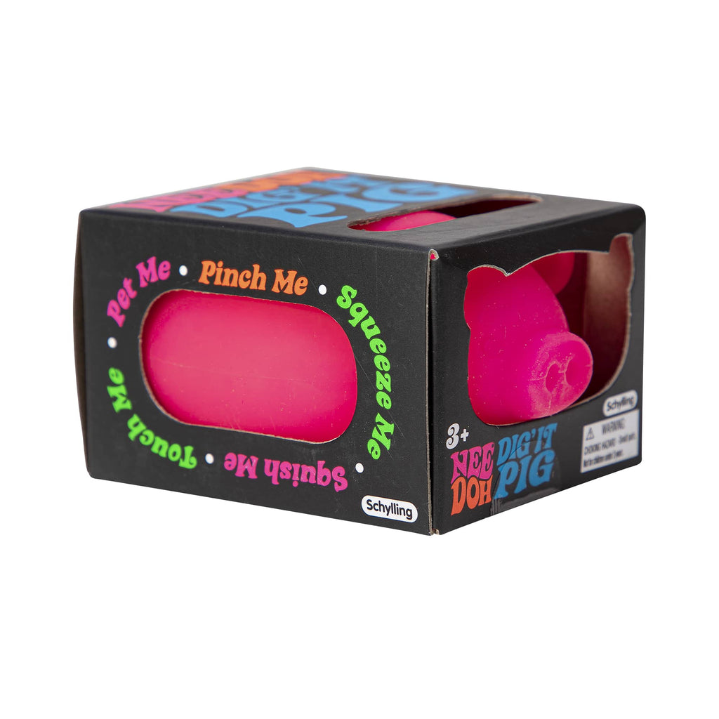 Animal-Shaped NeeDoh Dig’ It Pig | Select Velvet Canopy - Dino Character Malt-Gel Filled Sensory Glob Detail