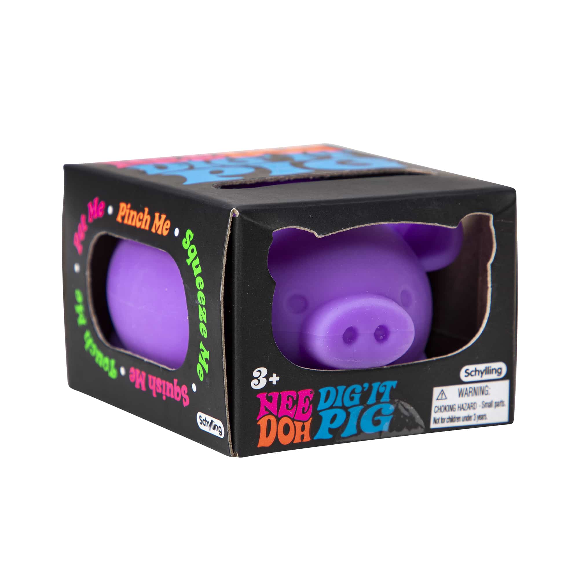 Animal-Shaped NeeDoh Dig’ It Pig | Select Velvet Canopy - Dino Character Malt-Gel Filled Sensory Glob Detail