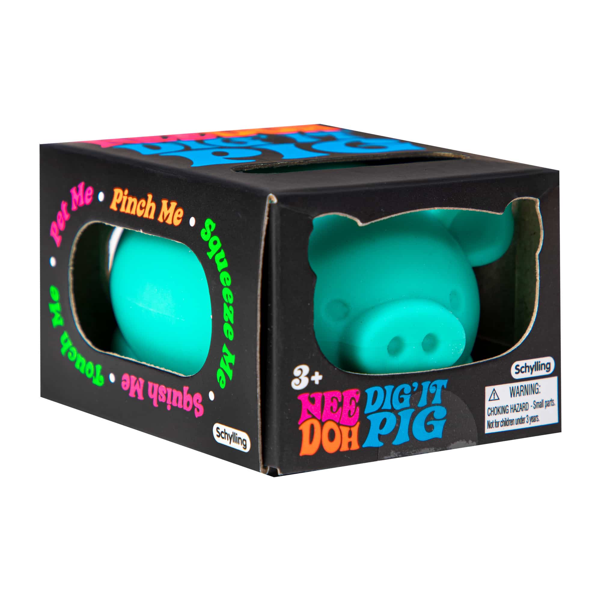 Animal-Shaped NeeDoh Dig’ It Pig | Select Velvet Canopy - Dino Character Malt-Gel Filled Sensory Glob Detail