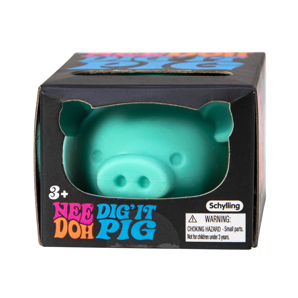Animal-Shaped NeeDoh Dig’ It Pig | Select Velvet Canopy - Dino Character Malt-Gel Filled Sensory Glob Detail
