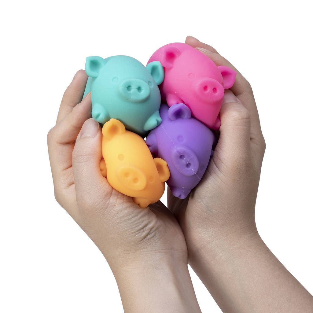 Animal-Shaped NeeDoh Dig’ It Pig | Select Velvet Canopy - Dino Character Malt-Gel Filled Sensory Glob Detail