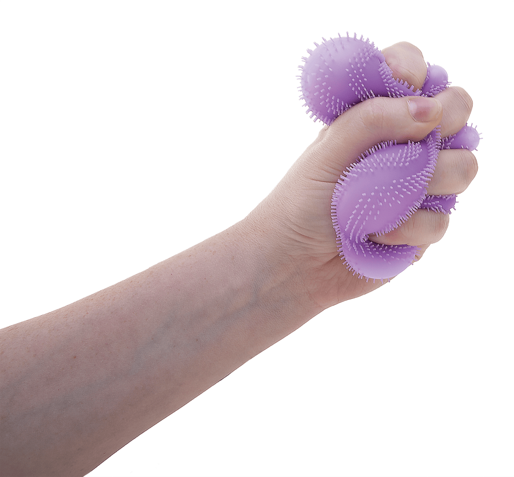 Ultra-Soothing Touch NeeDoh Fuzz Ball Flower Power | Signature Elm Point - Furry Coated Soft Touch Squishable Ball - Surprise Me! (Random Color)