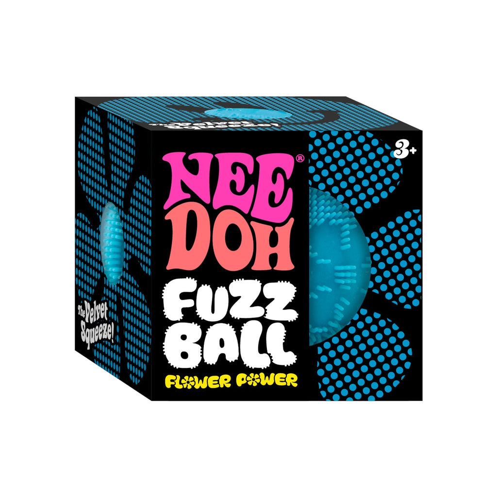 Ultra-Soothing Touch NeeDoh Fuzz Ball Flower Power | Signature Elm Point - Furry Coated Soft Touch Squishable Ball Detail