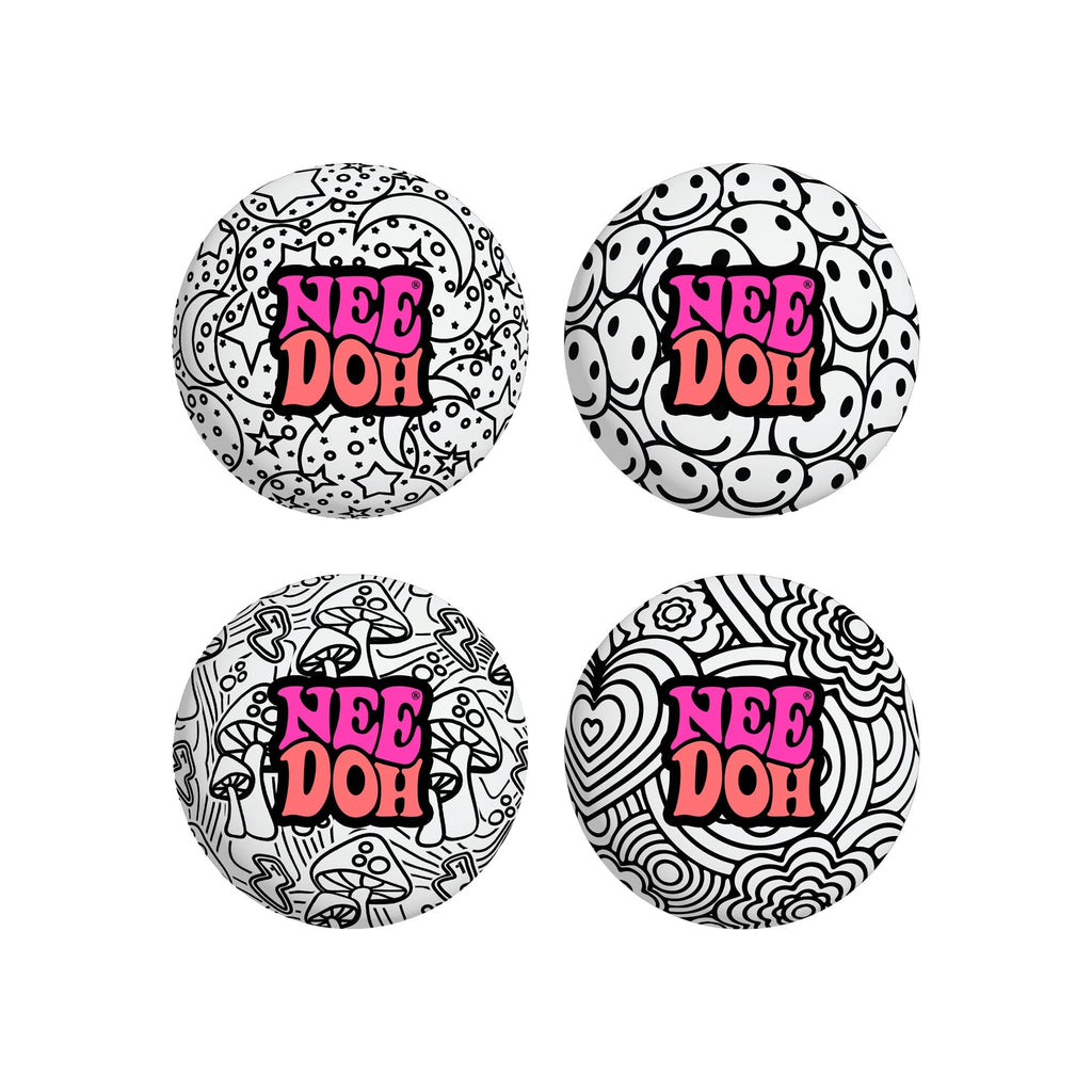 Fuzzy Flocked NeeDoh Press-Doh | Select Oak Terrace - Shaggy Tactile Ribbed Stress Relief Toy - Default Title