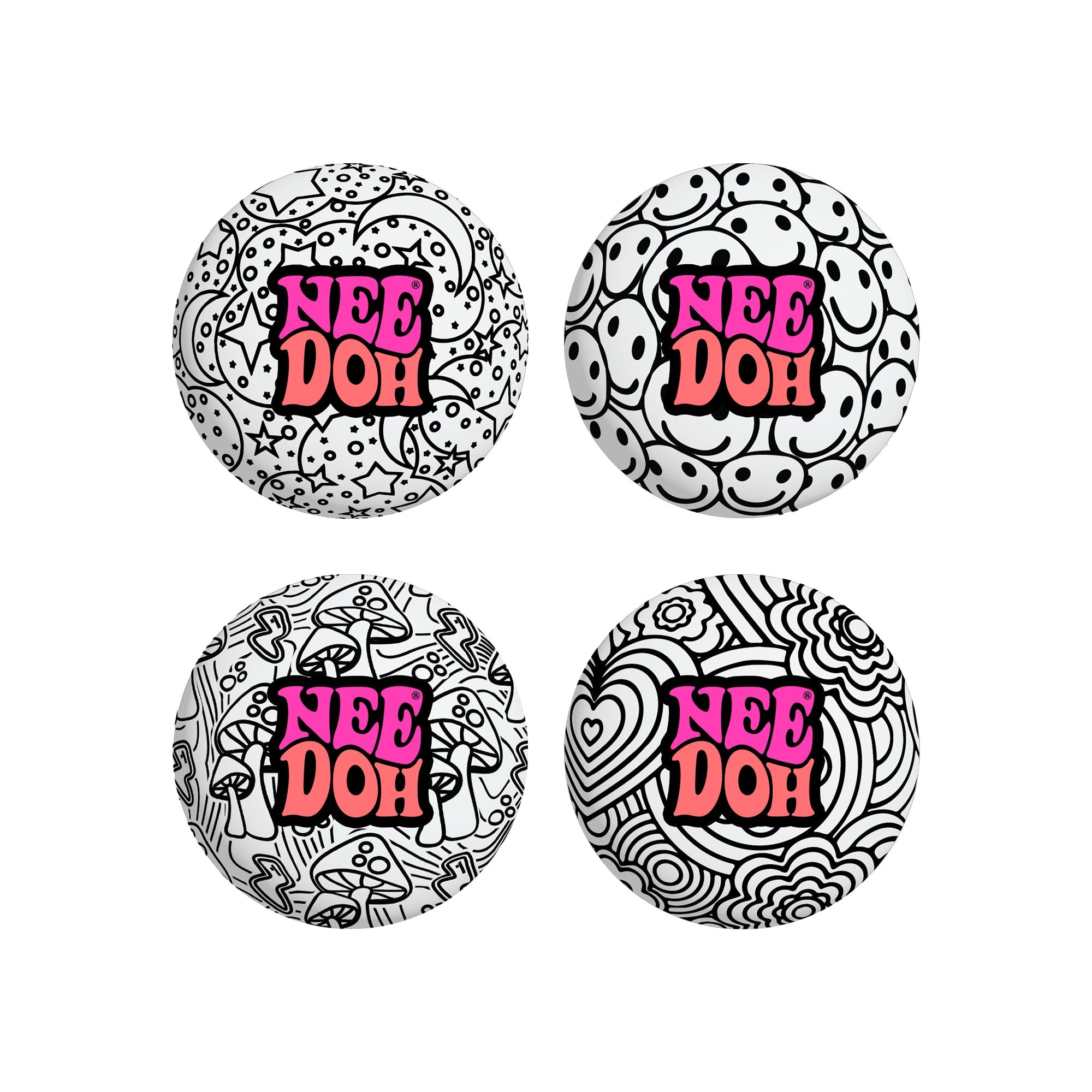 Fuzzy Flocked NeeDoh Press-Doh | Select Oak Terrace - Shaggy Tactile Ribbed Stress Relief Toy - Default Title