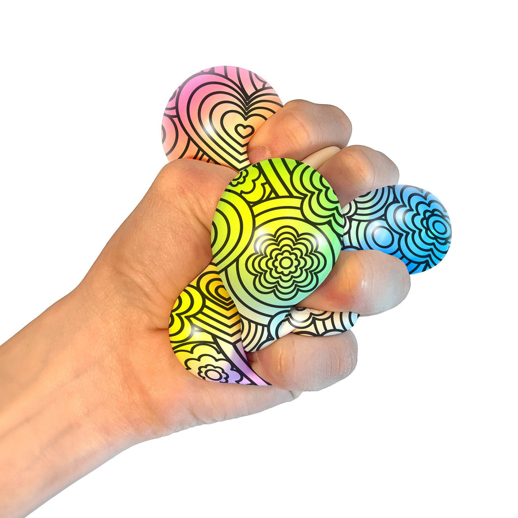 Fuzzy Flocked NeeDoh Press-Doh | Select Oak Terrace - Shaggy Tactile Ribbed Stress Relief Toy Detail