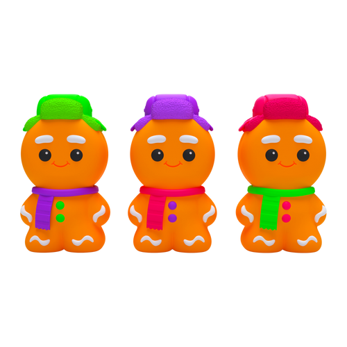 Animal-Shaped NeeDoh Ginger Glowman | Select Copper Path - Purrfect Cat Squishy Character Stress Toy Detail