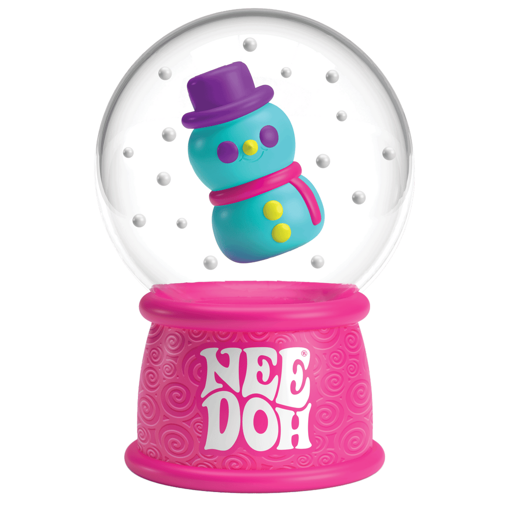 Crystal Clear NeeDoh Squish N Flow Snow Globe | Signature Moonlit Lane - Crystal Clear Squishable Ice Cube NeeDoh Detail