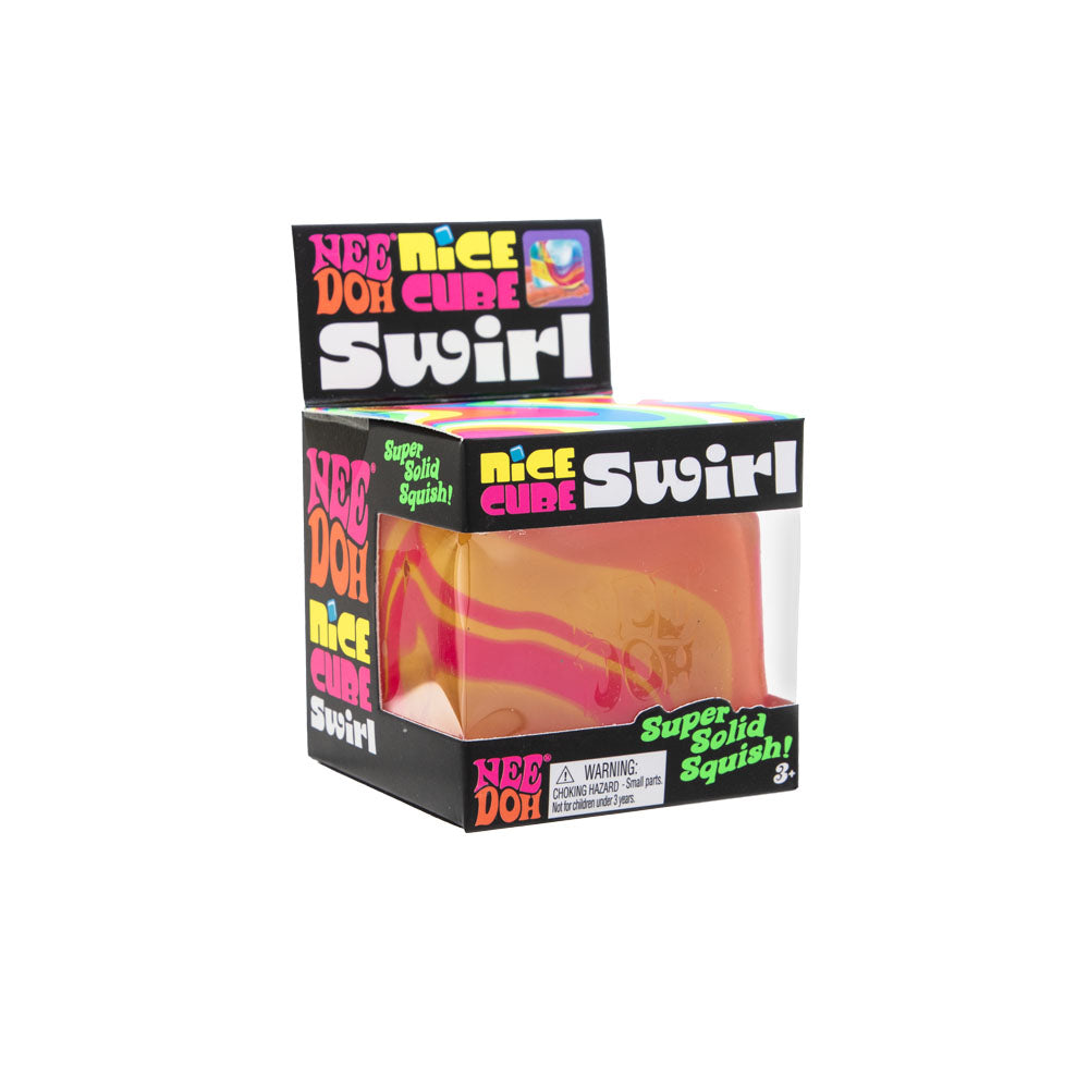 Satisfying Crunch NeeDoh Nice Cube Swirl | Select Golden Pond - 3-Piece Assorted Nice Cubes Pack for Fidgeting Detail